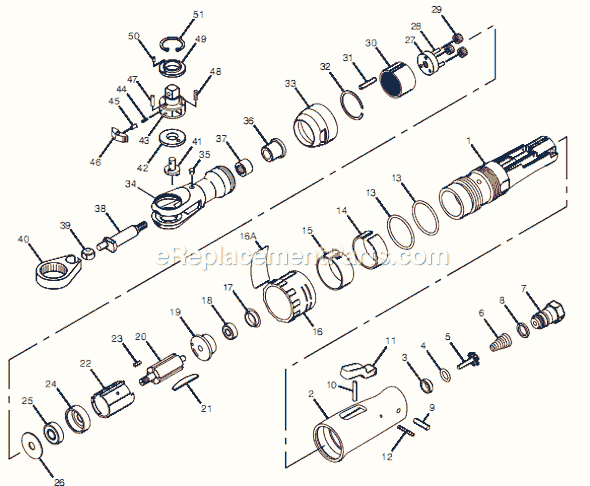 Page A Diagram and Parts List for CP7828 8941078283 Chicago Pneumatic Ratchet